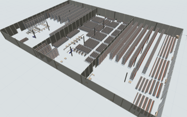 Réalisation de plans 2D et 3D de l’entrepôt logistique de Moissy-Cramayel